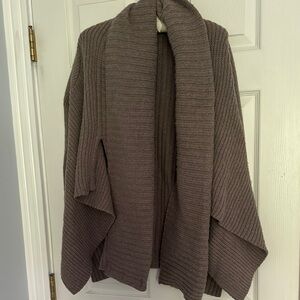 All Saints wool and alpaca blend Cozy Brown Knit Cardigan
